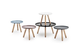 Tablo tables group all sizes white black grey blue on a white background
